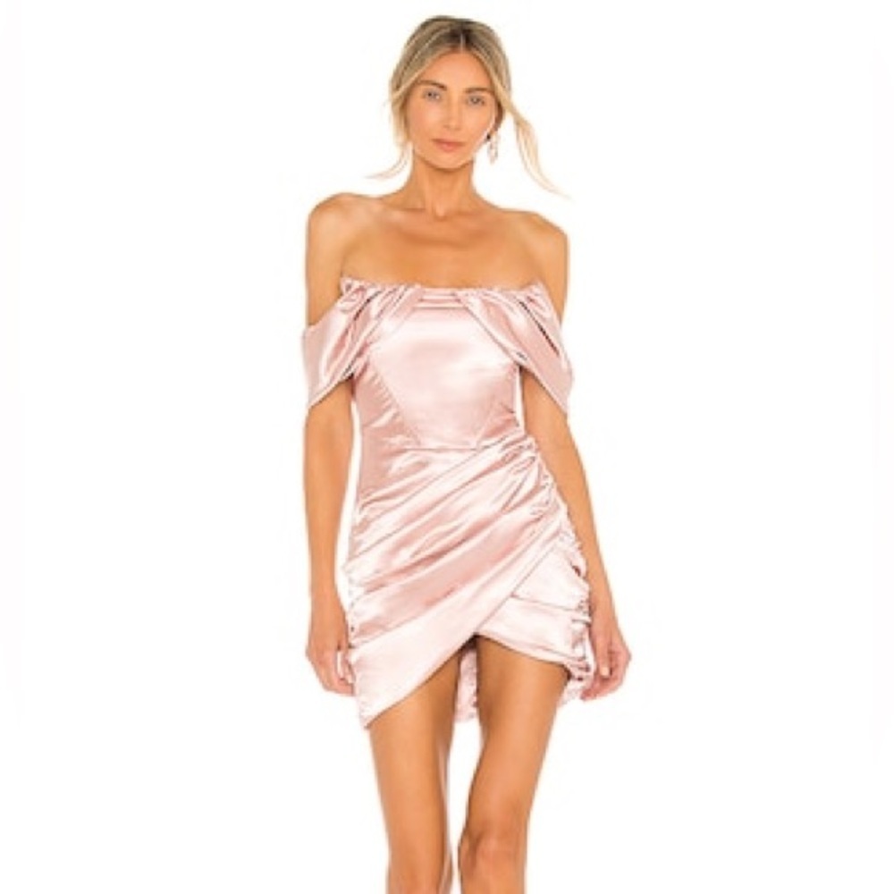 New SuperDown aurora corset mini dress in blush size medium